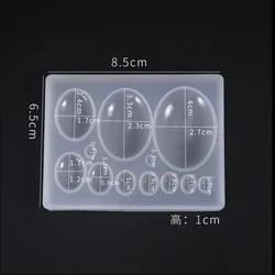 New DIY crystal drop glue mold timestone decoration ornament silica gel mold technology round handmade cake fudge chocolate tool