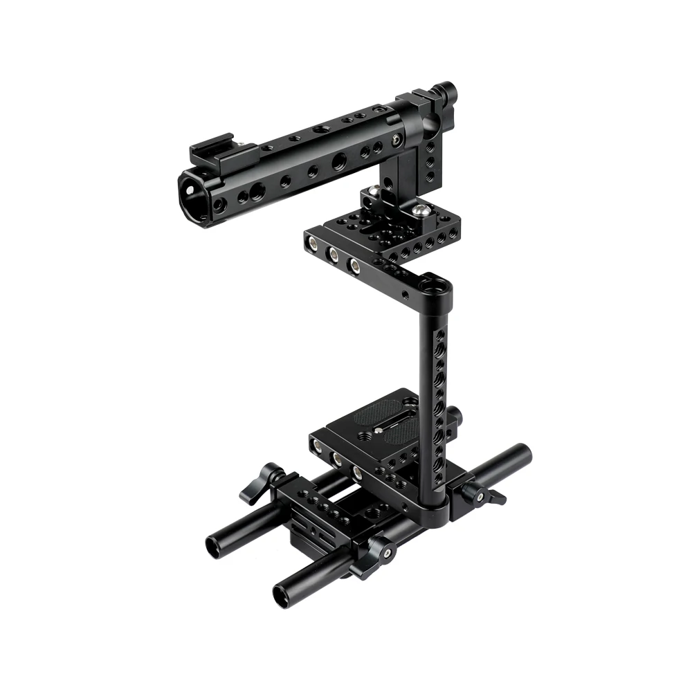 HDRIG Camera Cage Rig z górnym uchwytem do montażu na statywie do aparatów Canon Nikon Sony Panasonnic GH4/GH3/GH2