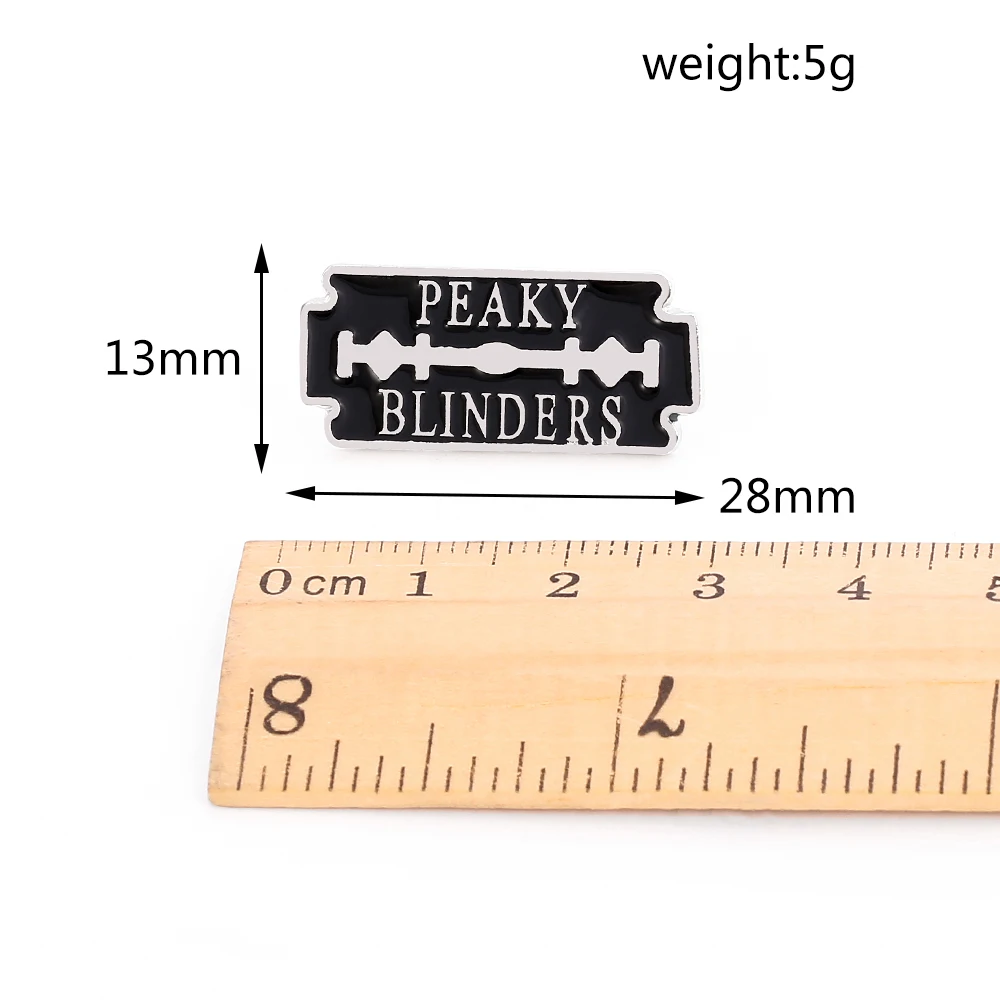 Fashion Thomas Shelby Peaky Blinder razor blade pin badge Gift for Fathers Men Friends Metal Enamel Pins Brooch Backpack Pin