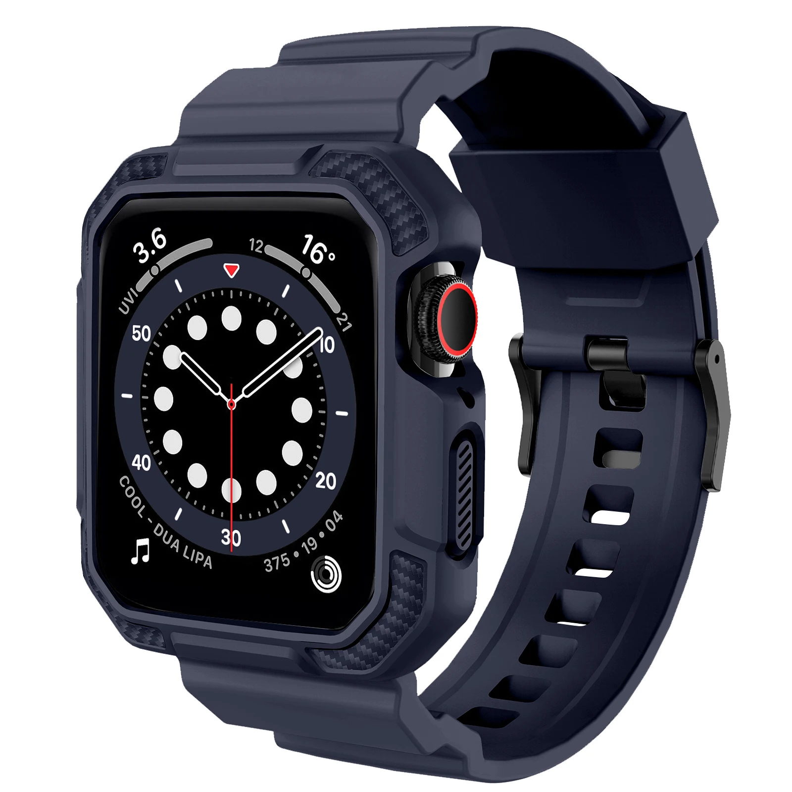 Sport Shockproof 44mm 42mm Watch Band with Case for Apple Watch Band Strap for Iwatch 40mm 38mm Series 6 SE 5 4 watchbands
