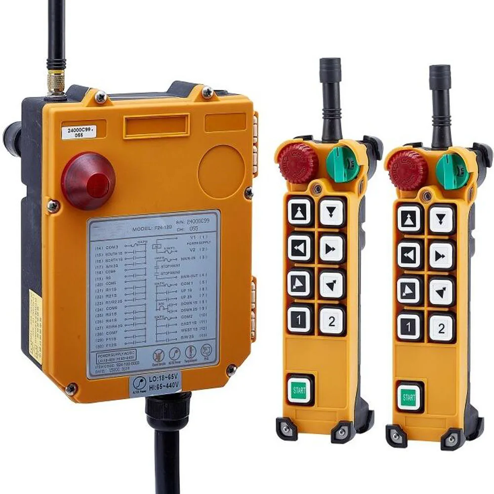 TELECRANE Wireless Double Speed Industrial Remote Controller Electric Hoist Remote Control 2 Transmitter + 1 Receiver F24-8D