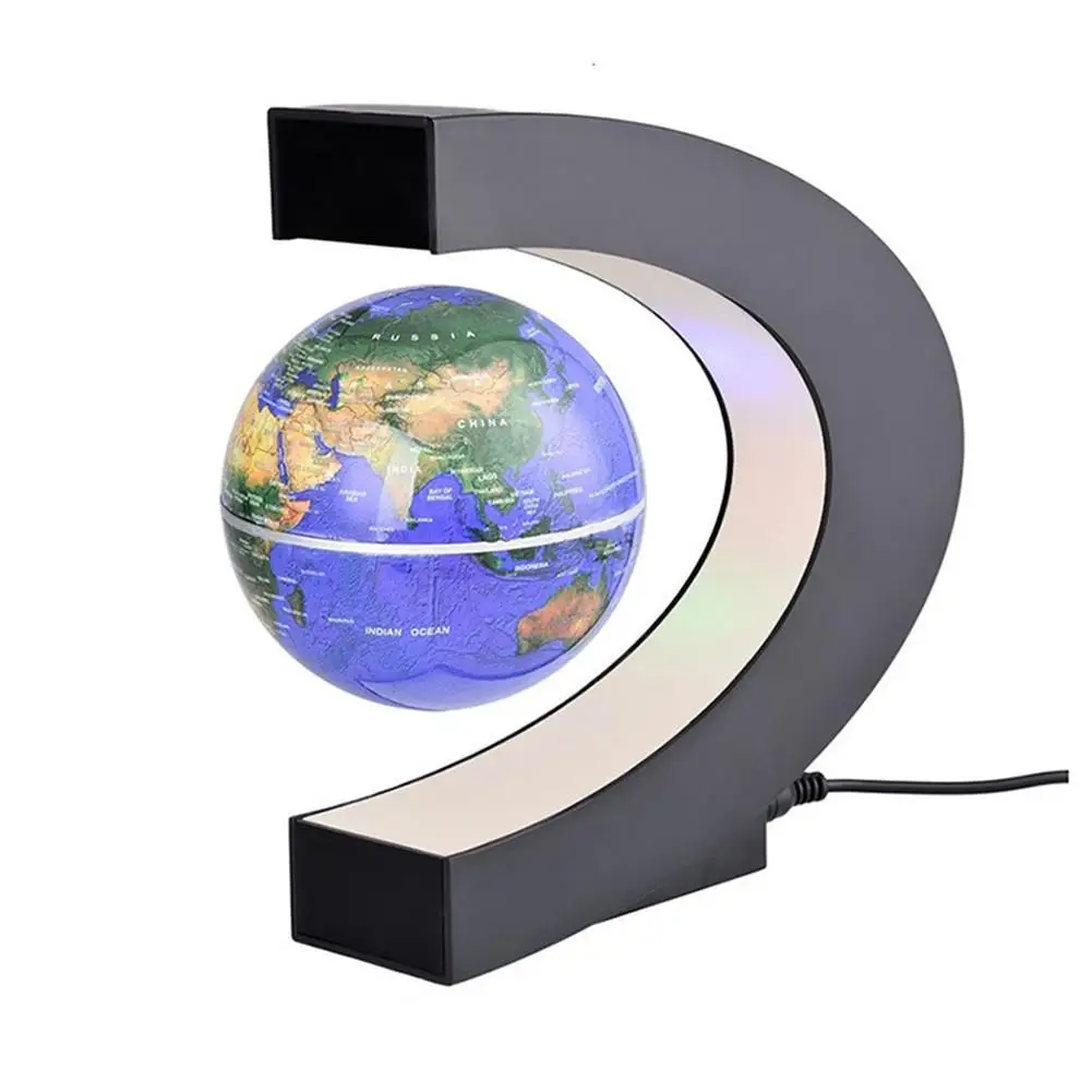 LED Electronic Magnetic Levitation Floating Globe Shape Night Light Home Decor