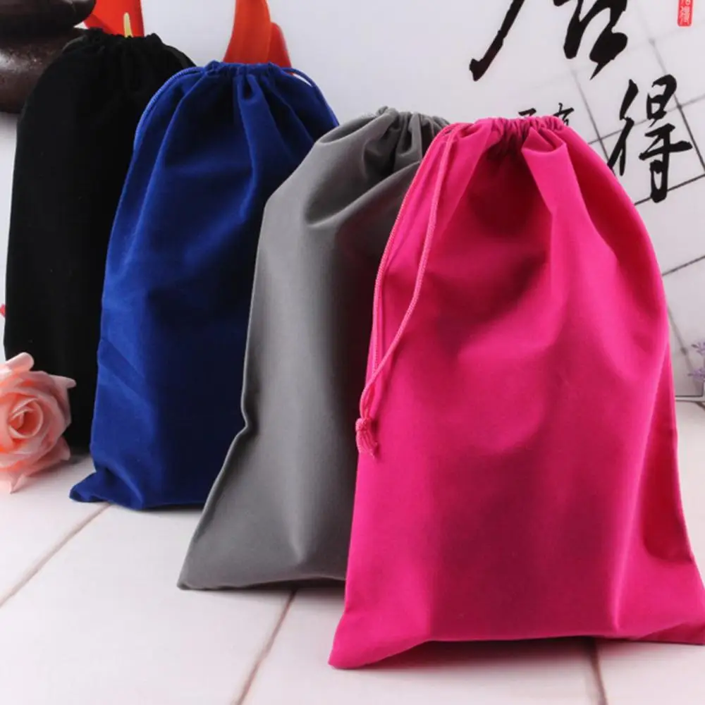 Large Stock Cheap Velvet Bags For Fashion Jewelry Toys Cosmetic Clothes Packaging Storage Custom Jewelry Gift Bag Pouches 1pcs