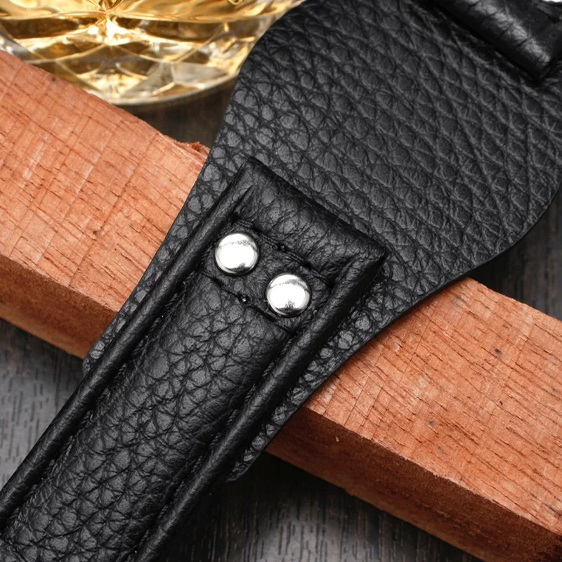 for Fossil CH2564 CH2565 CH2891 CH3051 handmade Genuine Leather Watch Strap Wristband 20mm 22mm black brown tray watchband