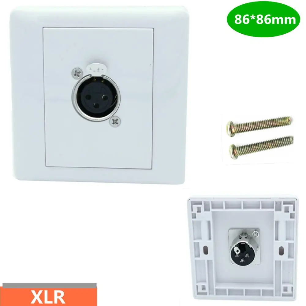 Toma de Pared XLR Dual Hembra – Empotrar 86mm - imagen 4