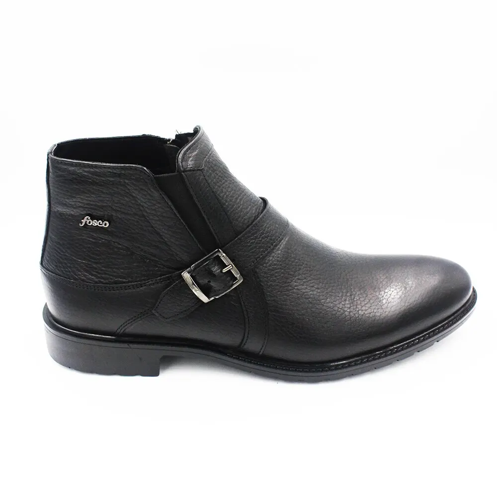 Fosco Genuine Leather Black Men 'S Boots Boots 9540