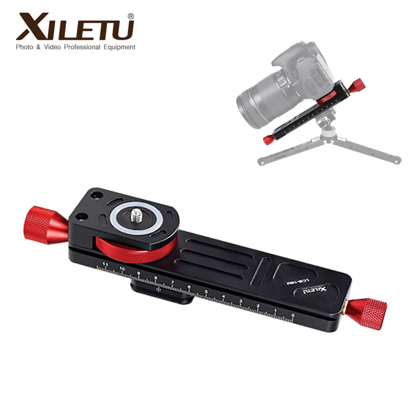 XILETU LCB-16M Desktop Mini Macro Photography Rail Slider piastra a sgancio rapido staffa Gear Slide per fotocamere Macro Photography