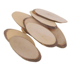 10x Rustic Natural Oval Wood Pine Tree Slice Disc Wedding Centerpieces Decor