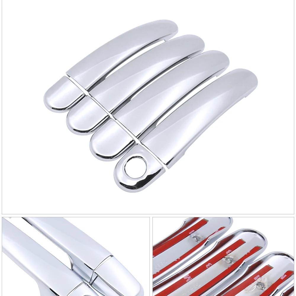 for Seat Toledo 1M MK2 1999~2004 Chrome Exterior Door Handle Cover Car Accessories Stickers Trim Set 2000 2001 2002 2003