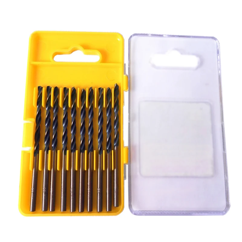 卸売sijibosi 10pc 3.0 × 61ミリメートルhssストレートシャンクツイストドリルビットHRC65-68