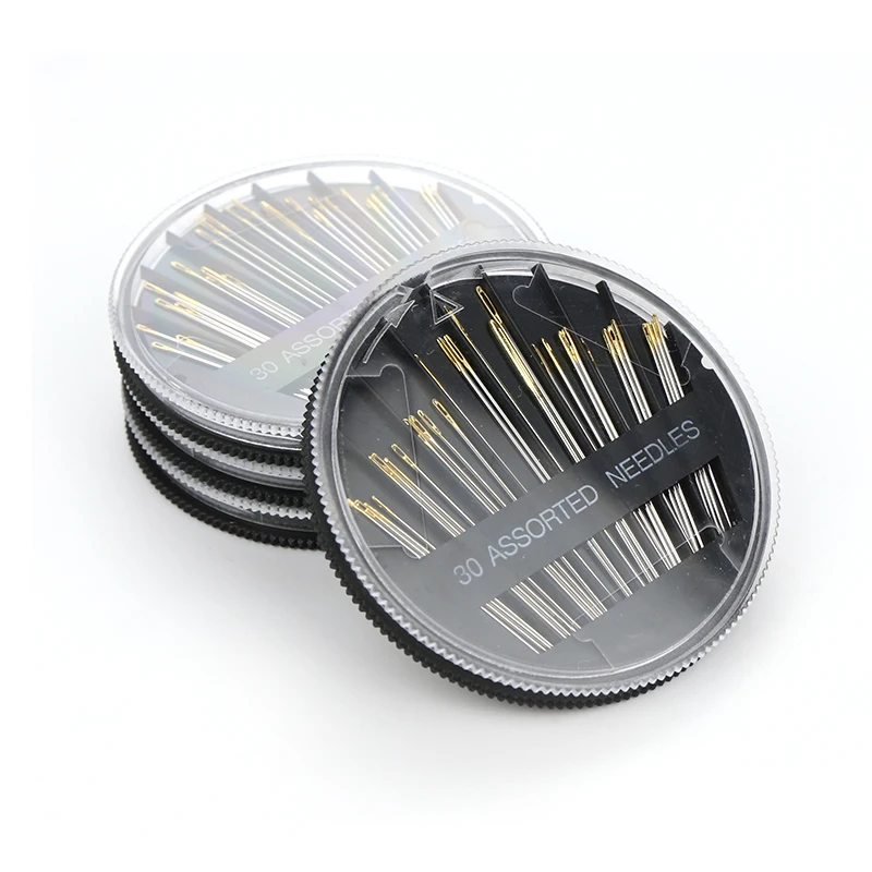 30Pcs Stainless steel Hand Sewing Needles Assorted Hand Sewing Needles Embroidery Mending Craft Quilt Sew Case