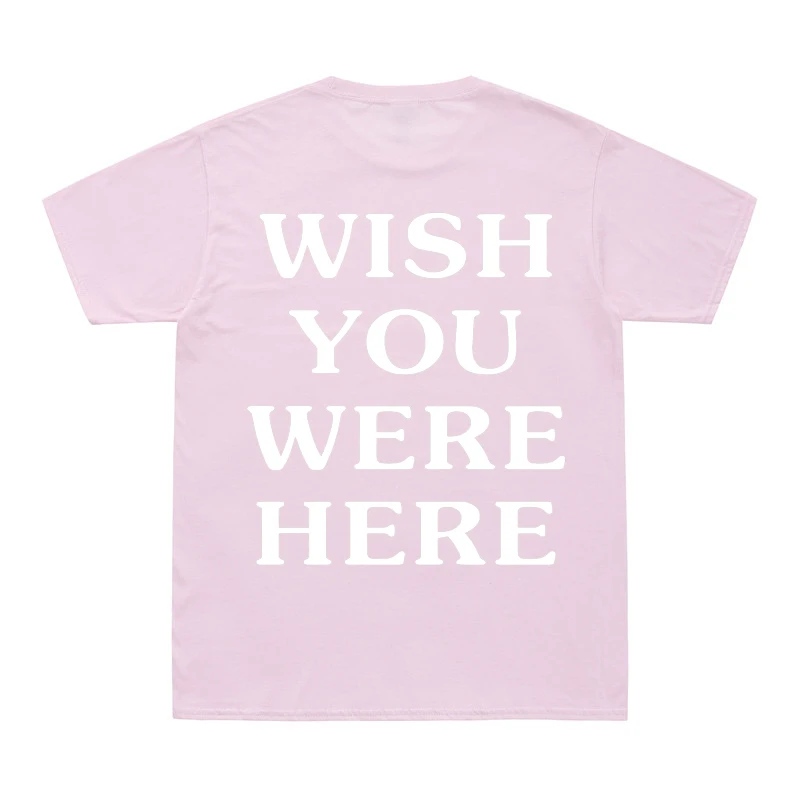 Summer Cool Hip Hop T Shirt Men Women Cactus Jack ASTROWORLD Harajuku Cotton T-Shirts WISH YOU WERE HERE Letter Print Tee Tops