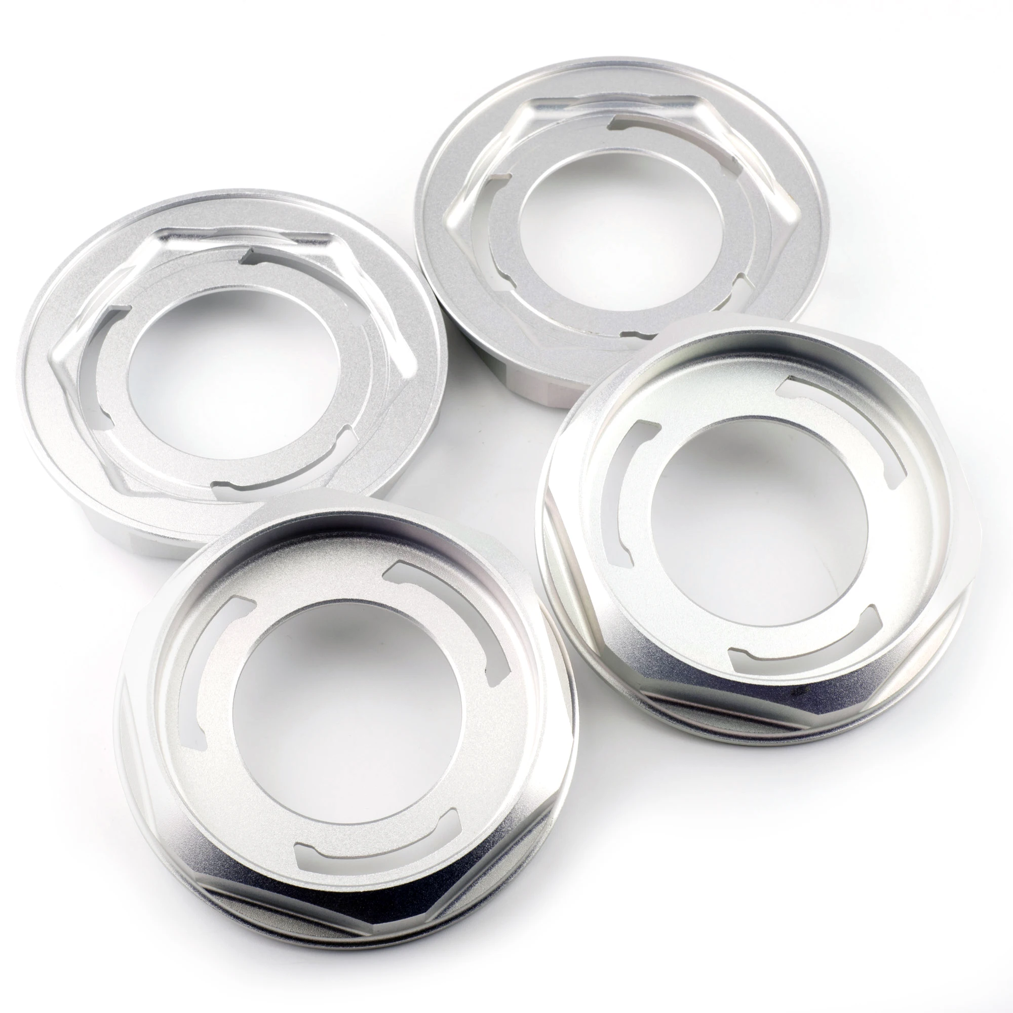 4pcs Wheel Center Caps 101mm 49mm Caps On Wheels Exterior Dustproof Car Accessories Sliver Metal For Part #09.24.206