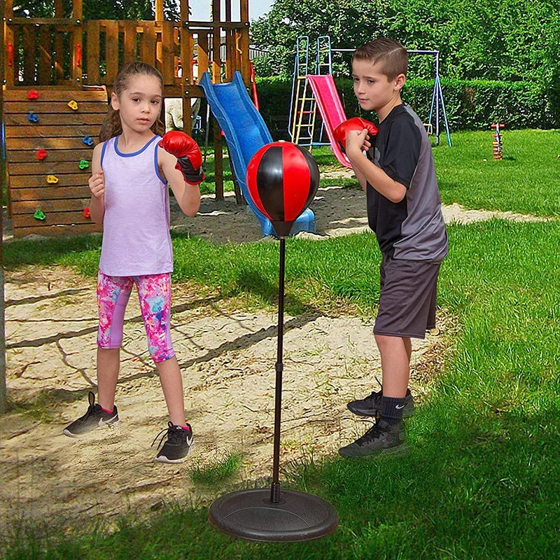 Boksebag for barn - boksesett inkluderer boksehansker og stående boksesekk for gutter og jenter i alderen 3-8 år. 5