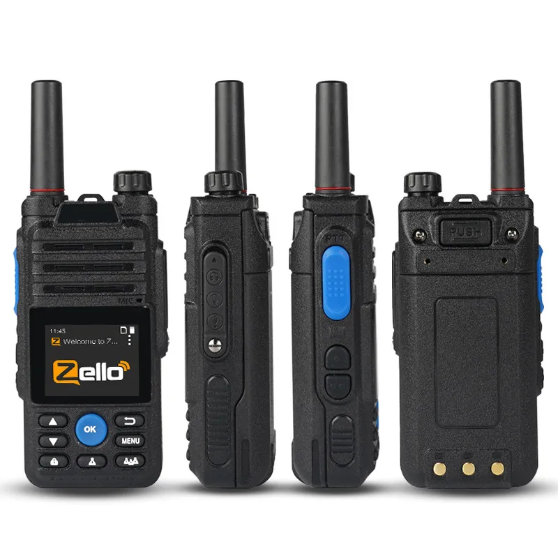 9600mAH Larger Battery Zello PTT Bluetooth 4G POC Radio Amateurfunk Woki Toki Gsm Sim Card Ham Radio Network Walkie Talkie 50km