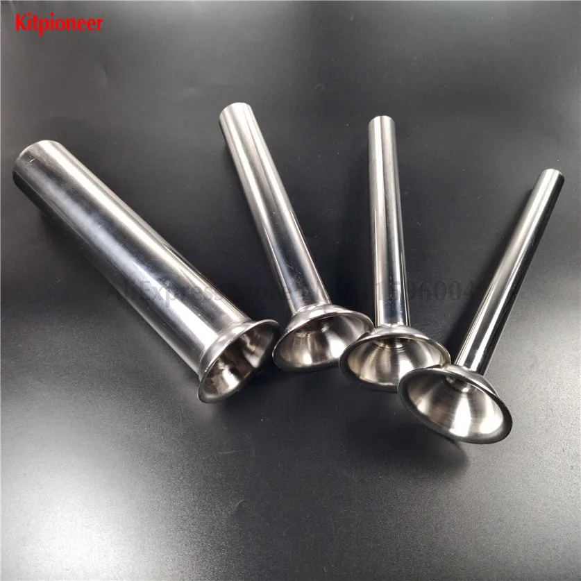 آلة حشو اللحوم السجق قمع فوهة السجق حشو حشو الفولاذ المقاوم للصدأ ملء أنابيب تماما 4 قطعة #1