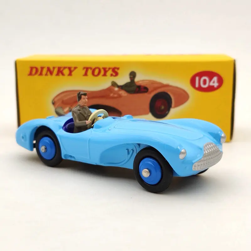 DeAgostini Dinky Toys pour Aston Martin DB3S, collection de modèles moulés sous pression bleus, 1/43, 104