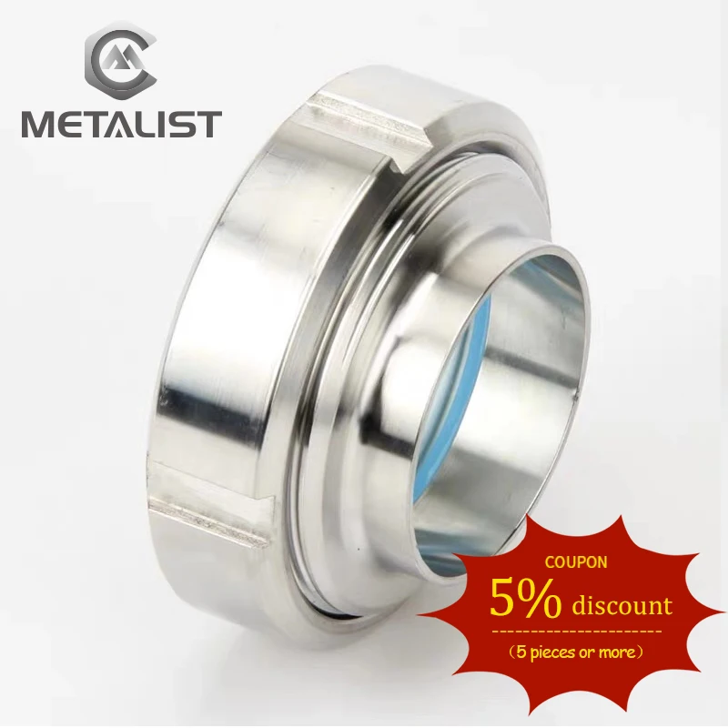 METALIST 32mm OD Sanitary Sight Glass SS304 Weld Ferrule Circular Viewing Threaded Nut Removable Sight Glass for homebrew