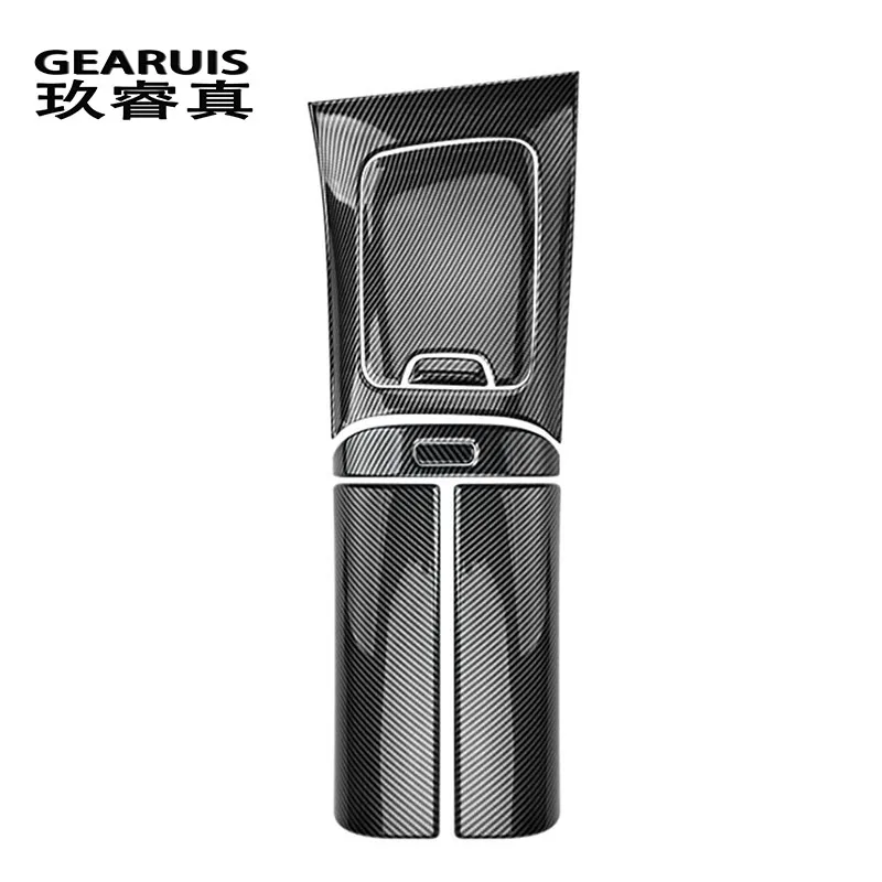 For Mercedes Benz C Class W206 2022 Car Carbon fiber Interior Accessories Seat Headrest Button Adjusting Cover Sticker Panel