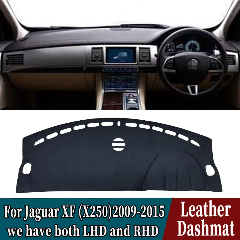 PU Leather Dashmat Dashboard Cover Mat Carpet Car-Styling accessories For Jaguar XF (X250) 2009 2013 2010 2011 2012 2014 2015