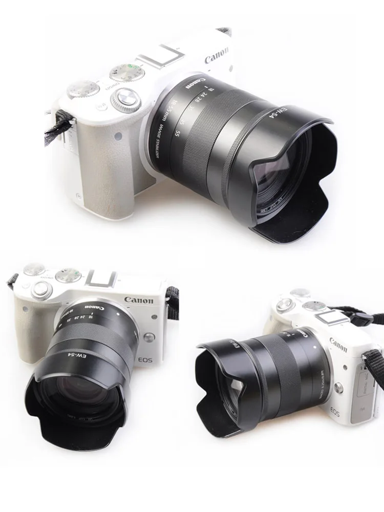 Бленда для объектива фотокамеры Canon 18-55 STM объектив Micro Single EOS M M2 M3 аксессуары для камеры 52 мм лепесток цветка байонетная линза