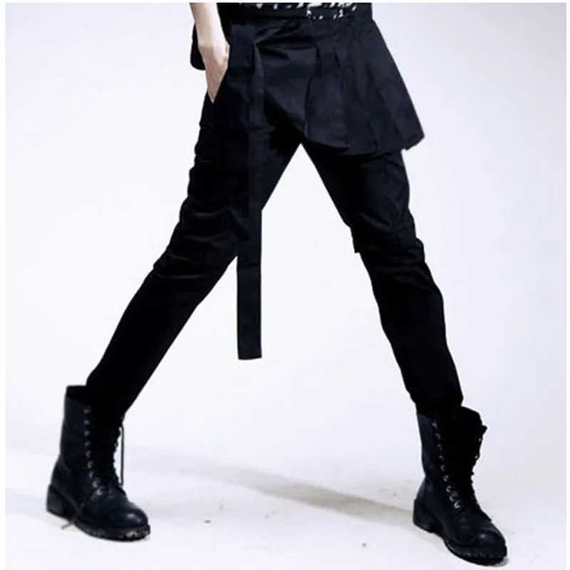 Men's Pants Spring And Autumn New Dark Fashion Neutral Minimalist Slim Slim High Waist Tight Large Pants