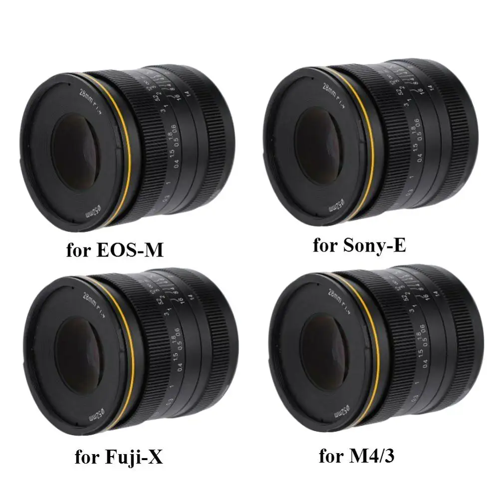 Kamlan 28mm f1.4 Wide Angle APS-C Large Aperture Manual Focus Lens
