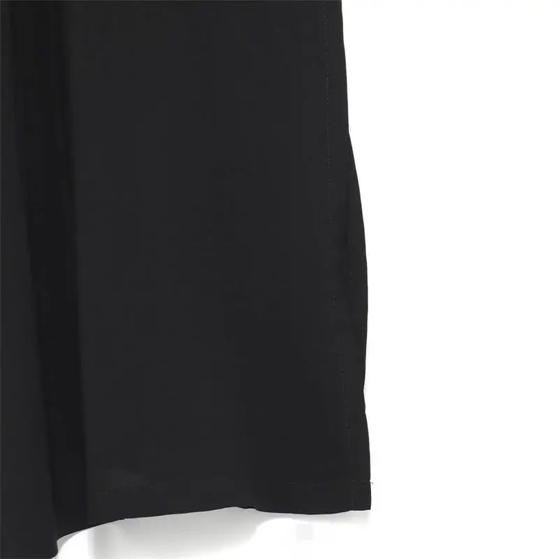 الربيع والخريف الرجال الحرير الاصطناعي الياقة المستديرة اليسار كاذبة طبقتين من التصميم غير النظامية نقية فضفاضة معطف طويل الأكمام