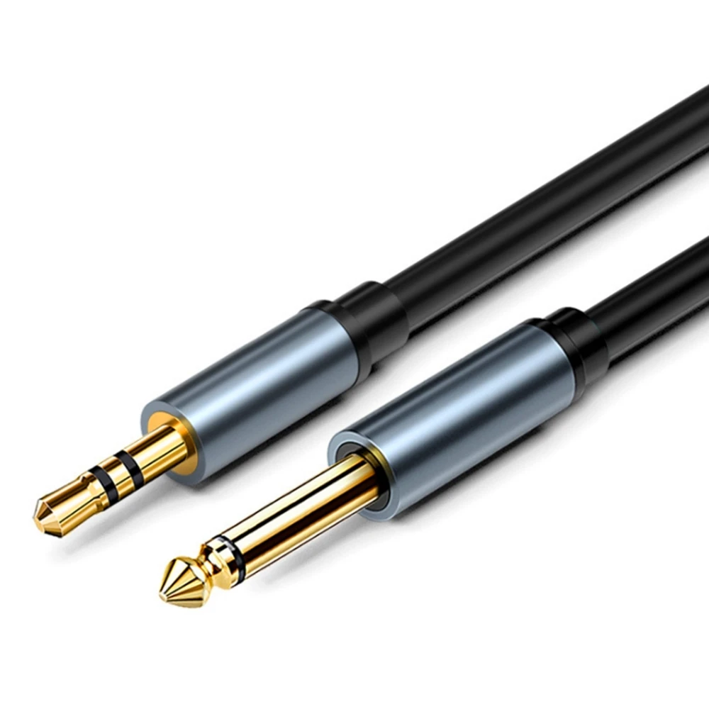 3.5mm Jack Audio Cable To 6.5mm Jack Male Mono Gold Plated For Instrument Guitar Mixer Amplifier Bass 1m 2m 3m 5m