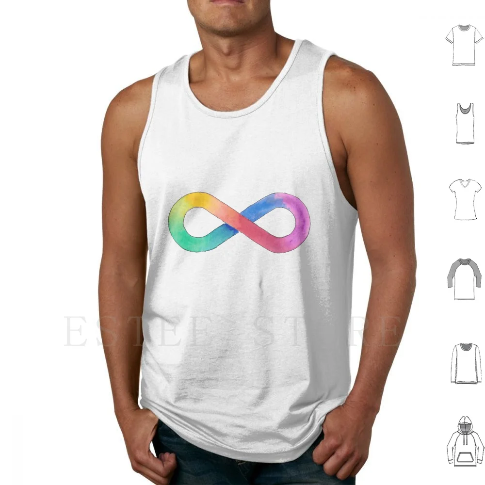 Autistic Pride Rainbow Infinity Symbol Tank Tops Vest Infinity Autism Autism Autistic Pride Neurodivergence