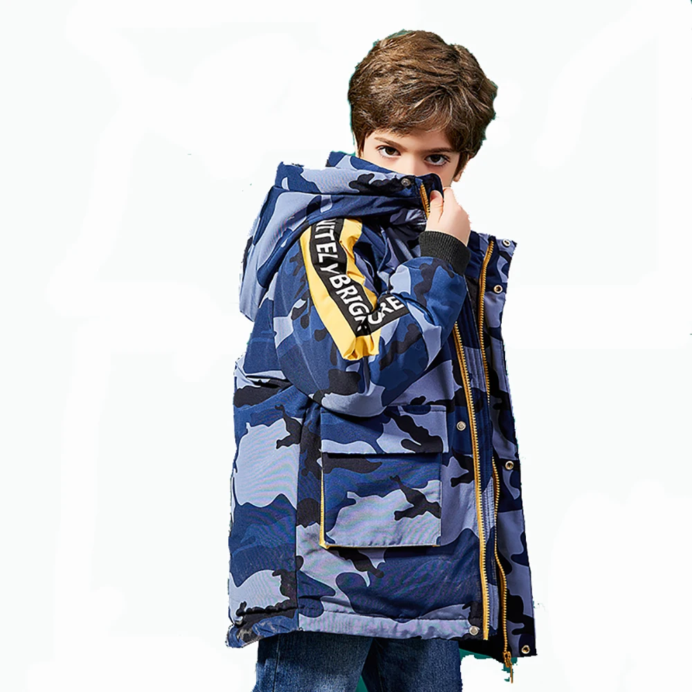 

Visaccy Kids Hooded Down Jacket & Parka Children Winter Thicken Coat Outwear Boys Warm Camo Clothing