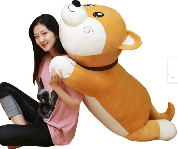 

huge 170cm lovely prone dog plush toy cartoon Shiba Inu down cotton very soft doll hug sleeping pillow birthday gift w2549