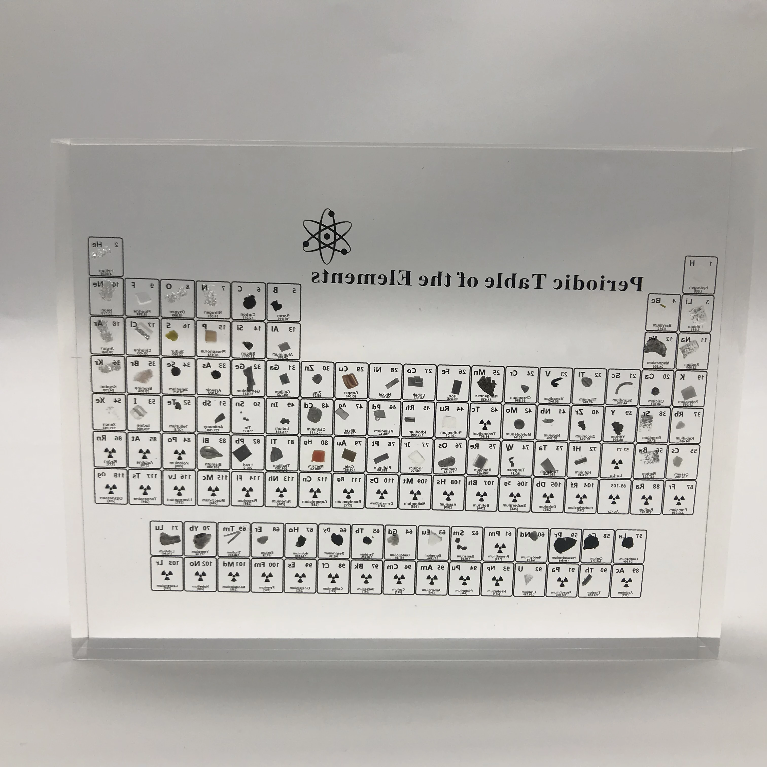 아크릴 원소 주기 표, 실제 원소 표시, 어린이 교육, 선생님 날 선물, 원소 주기 표