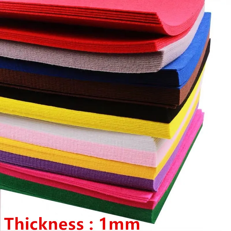 10pc 30*30cm DIY Handmade nietkana tkanina filcowa poliester kwiaty tkaniny robótki igły krawiectwo zabawki lalki filc...