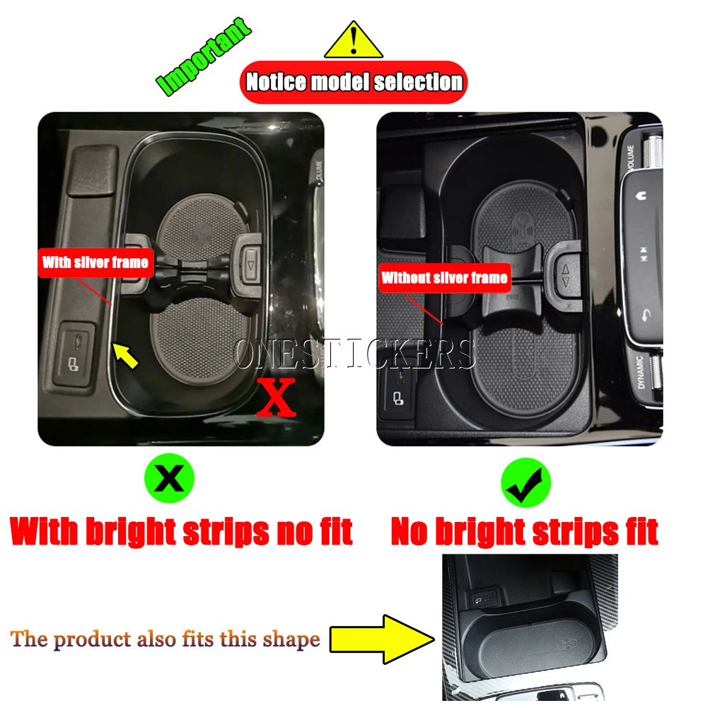 For Mercedes Benz A B CLA GLB GLA Class W177 V177 W247 C118 W118 X247 H247 Car Center Console Water Cup Storage Box Organizer