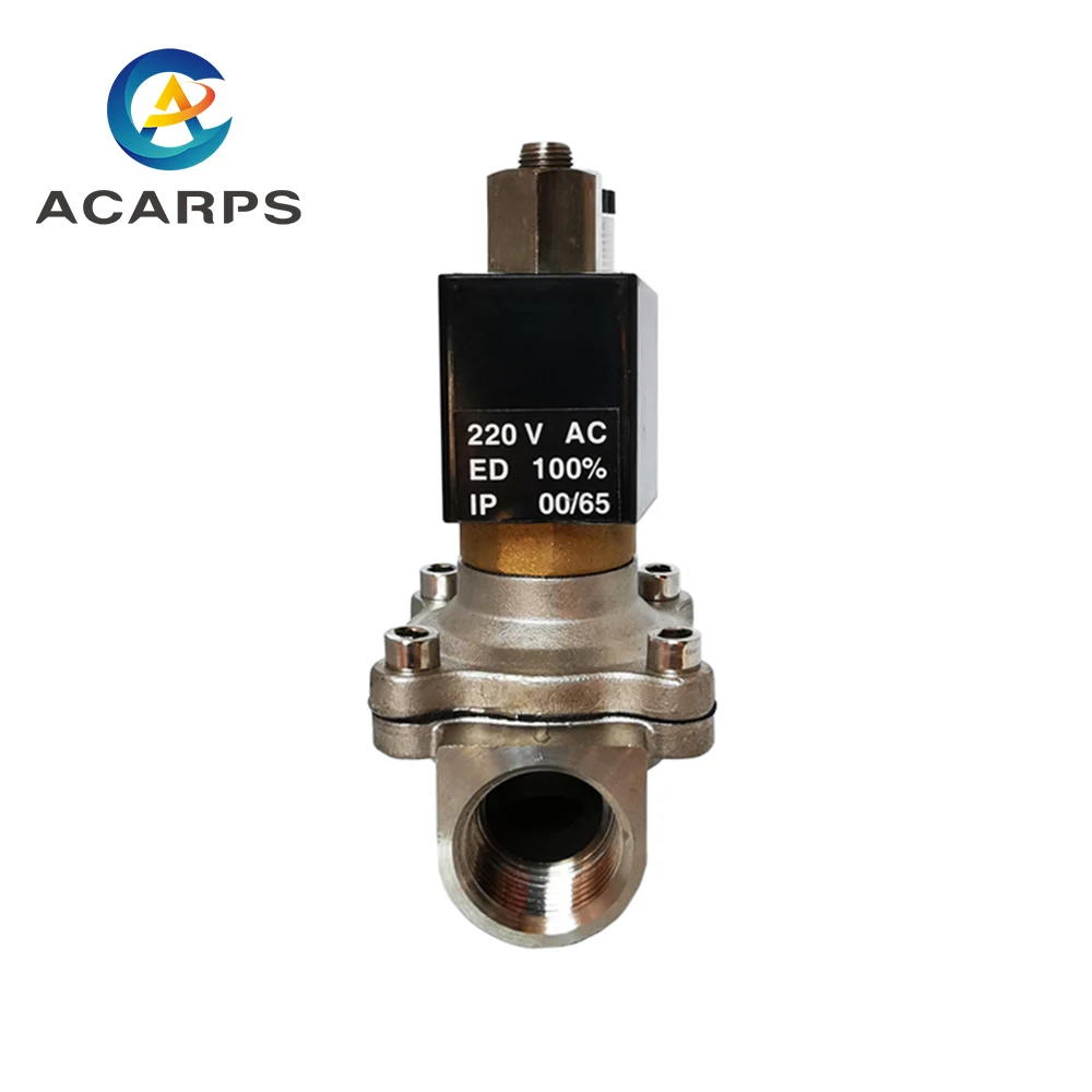 1inch  Normallly Opened Solenoid Valve Water 12v 24v  Stainless Steel 2 Way Direct Acting  for Gas Water Oil