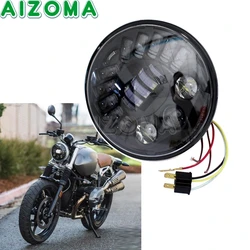 E9 Approved Round LED Headlight Motorcycle 7 Inch High Low Beam Head Light Headlamp For Harley Yamaha Suzuki Honda BMW R nine T