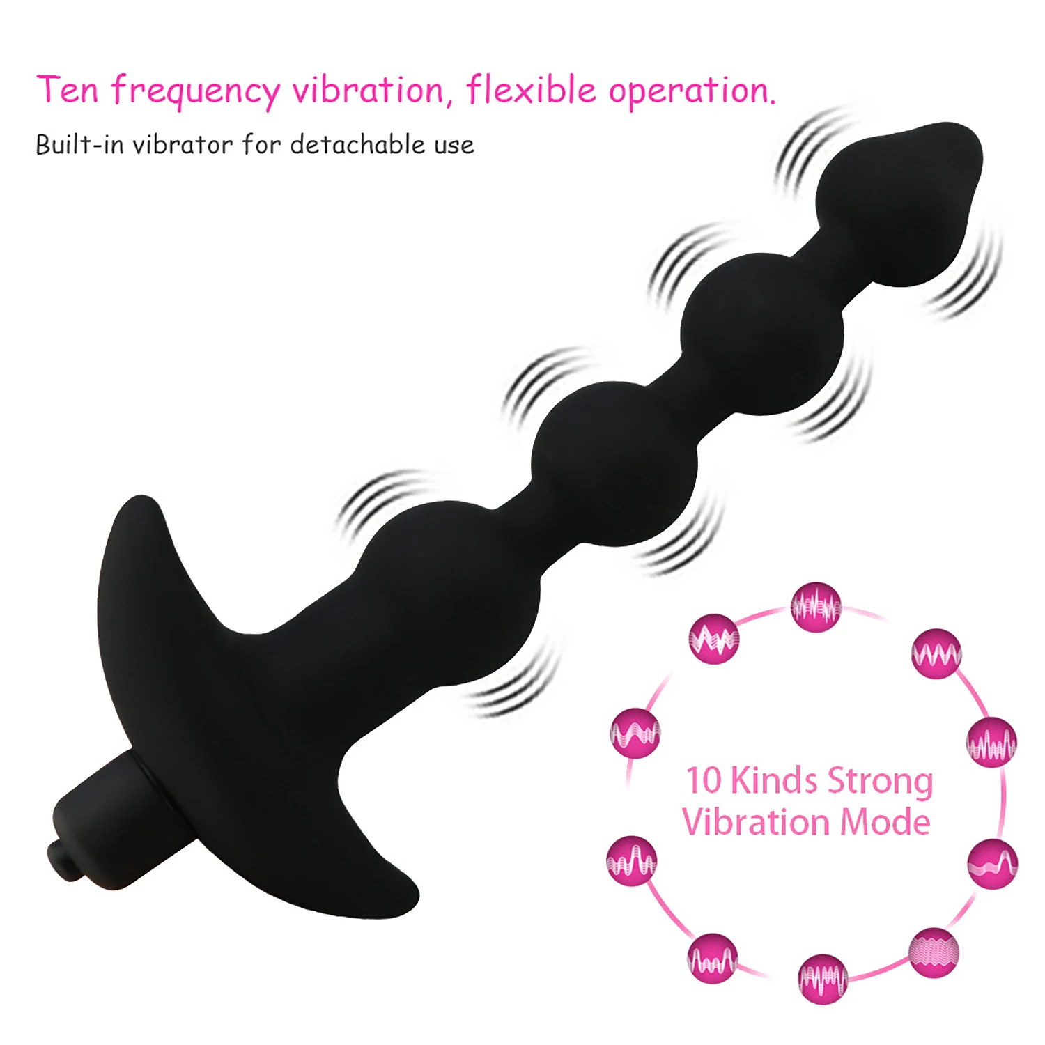 10 Speeds Anal Plug Vibrators Dildos Anal Dilator Massager Stimulate Vagina and Anus Butt Plug Penis Masturbator Unisex Sex Toys