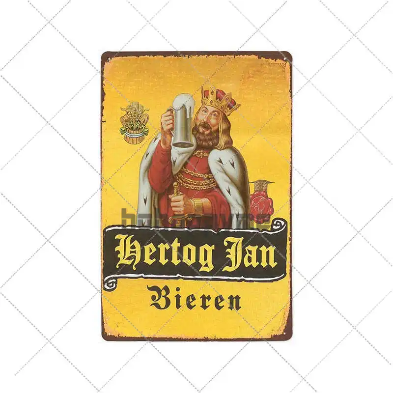 NEW Hertog Jan Beer Metal Tin Sign Vintage Posters Pub Bar Wall Painting Plaque Decoration Home Decor 20x30cm