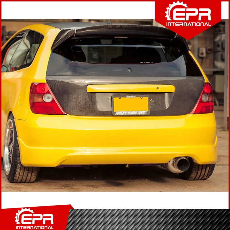 For Honda 02-06 Civic EP3 Hatchback Carbon Fiber OE Rear Trunk Bootlid Boot Lid Trim Bodykits Car-styling