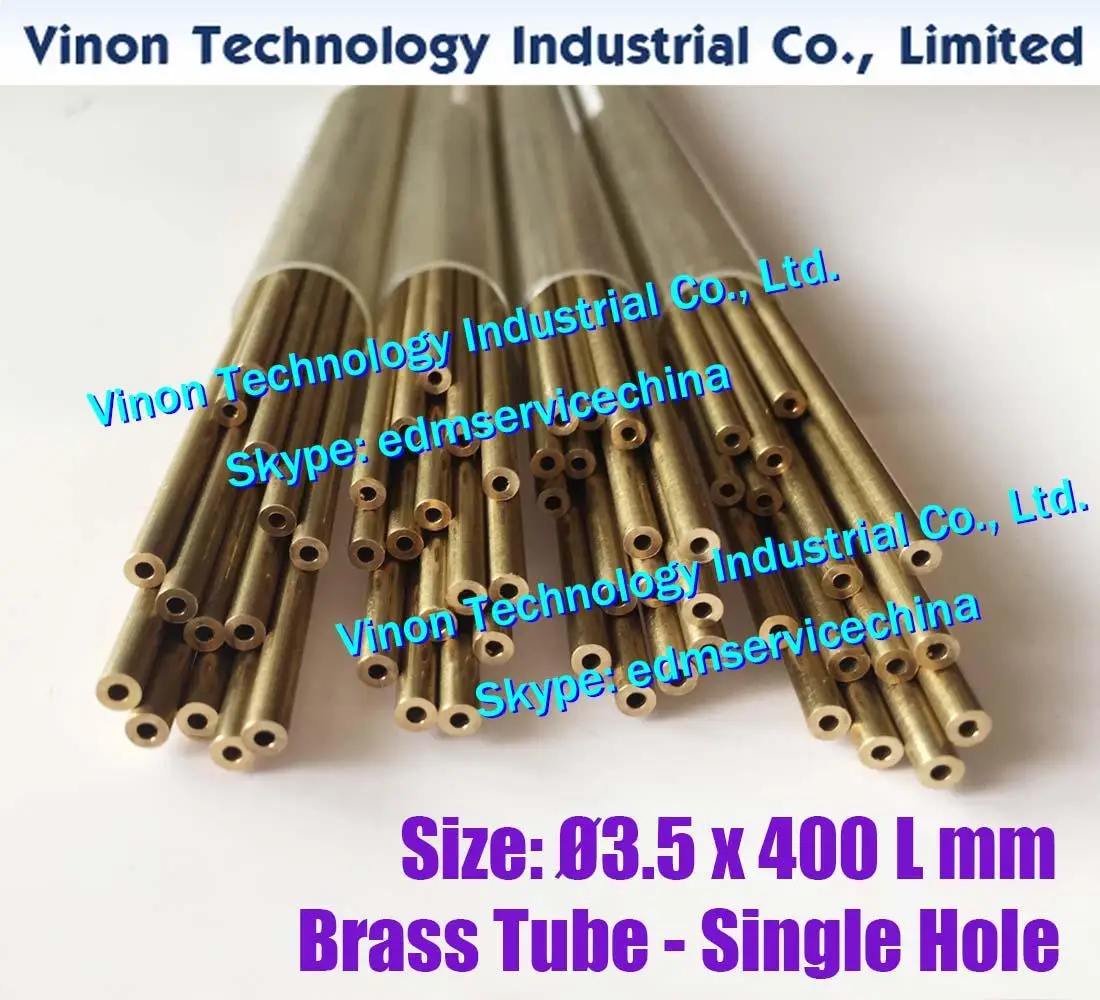 

(30PCS/LOT) Ø3.5x400Lmm Brass Tube Single Hole, Brass EDM Tubing Electrode Tube Diameter 3.5mm Length 400 for Electric Discharge