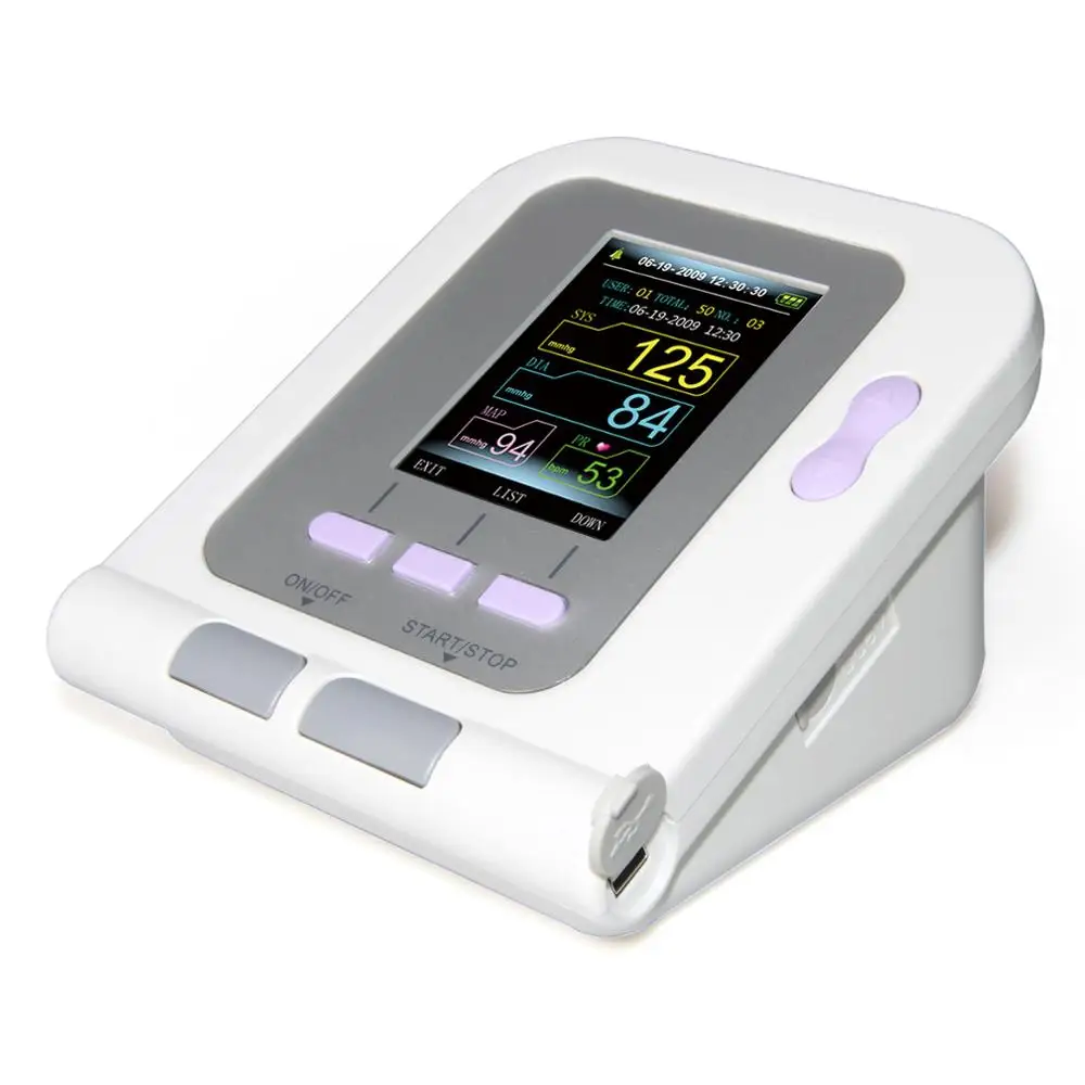 CONTEC08A Automatic Digital Upper Arm Blood Pressure Monitor Adult,Child,Pediatric,Neo Cuffs (4 Cuffs) with SPO2 Probe
