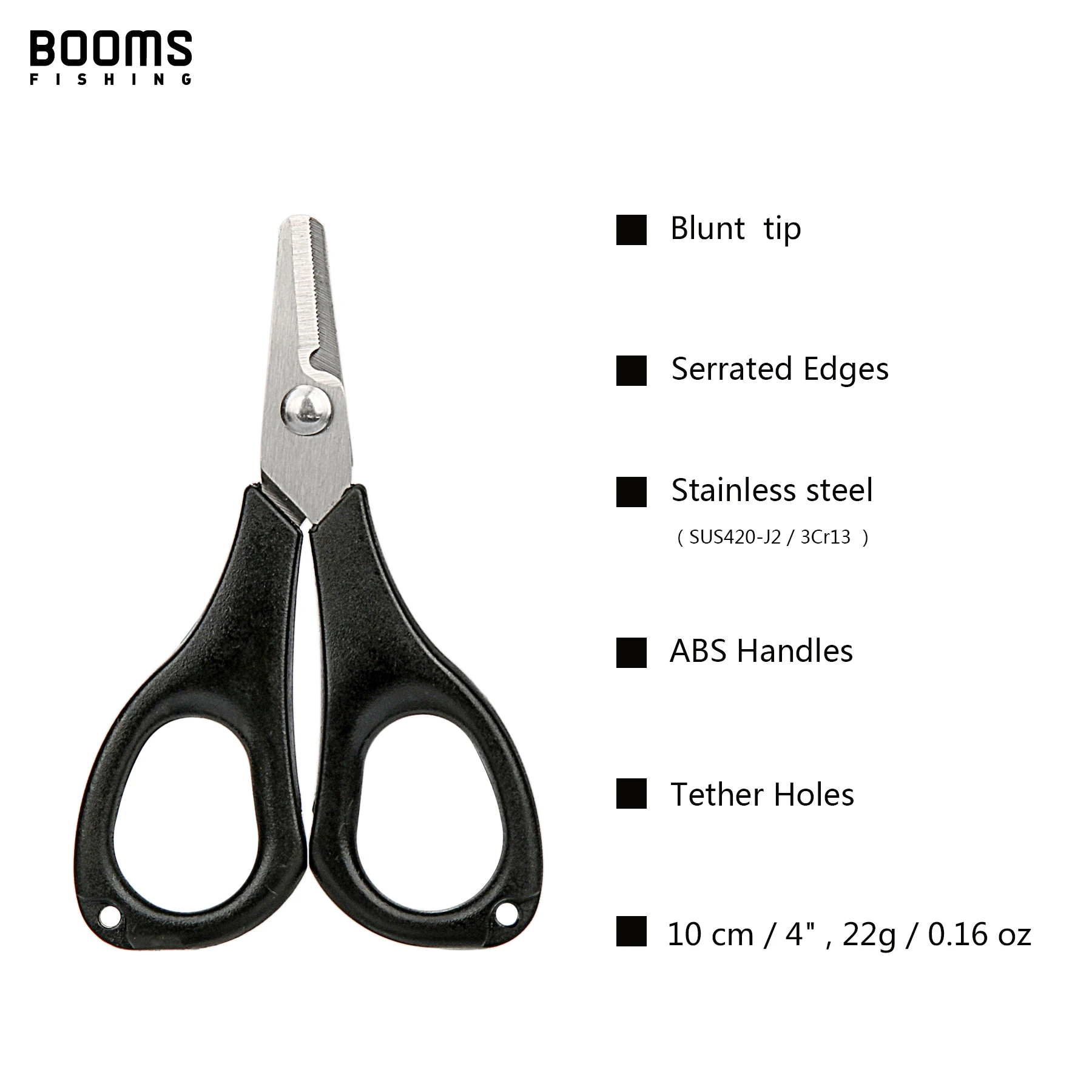 Booms Fishing S01 Stainless Steel Fishing Pliers Scissors Braid Line Scissor Fishing Tool Accessior