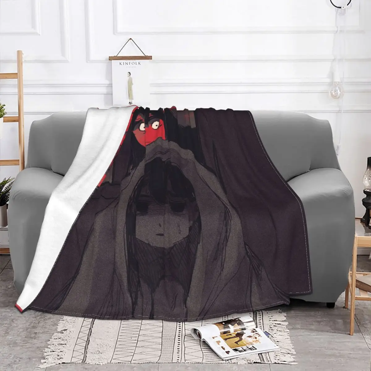 Omori Sunny Coral Fleece Plush Throw Blanket Psychological Horror Game Blanket for Bed Car Super Warm Quilt