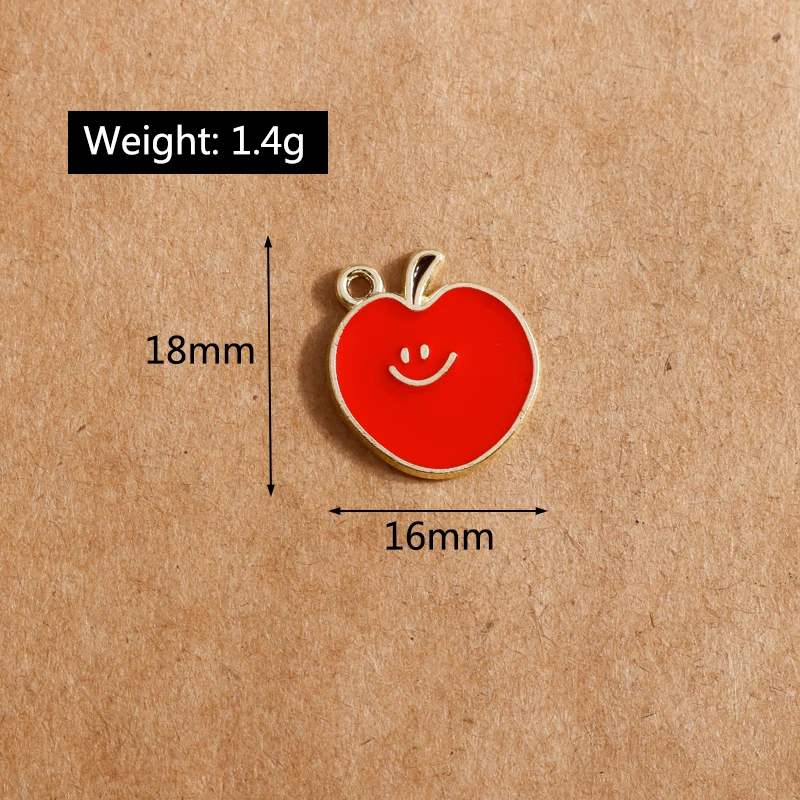 10 stücke Emaille Frucht Charms für Schmuck machen niedlichen Ananas Anhänger DIY Ohrring Halskette handgemachten Schmuck Ergebnisse – Detail 8