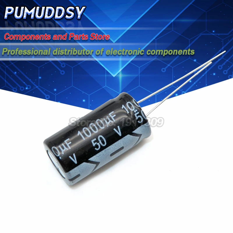 10PCS Higt quality 50V1000UF 13*25mm 1000UF 50V 13*25 Electrolytic capacitor