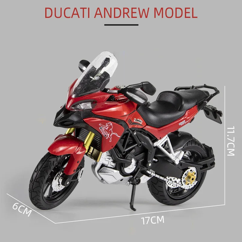 1/12 Ducati MTS Enduro Die Cast Motorcycle Model Toy Vehicle Collection Autobike Shork-Absorber Off Road Autocycle Toys Car