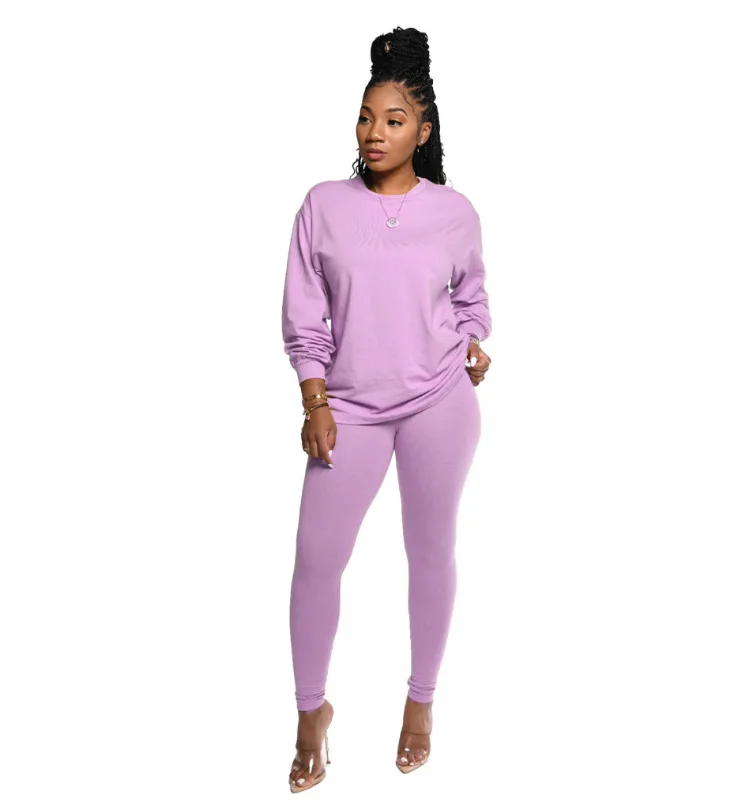 new two piece set women 2 piece set stacked leggings clothes for women outfits stacked pants tracksuit female fall clothes 2022