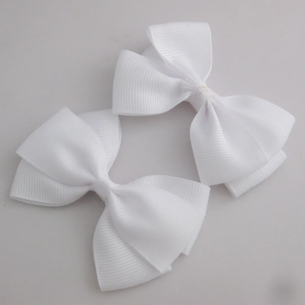 10Pcs Grosgrain Ribbon Bows 7CM DIY Headwear Bowtie DIY Decorative Clothes Accessories