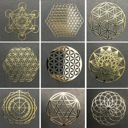 Flower of Life Metal Patch Phone Case Back Sticker Pyramid Model Decoration Sticker